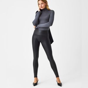 BNWT- Spanx Faux Leather Leggings- M